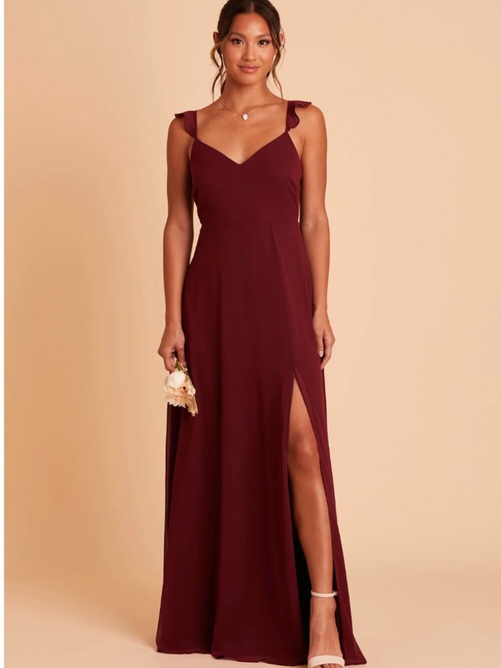 birdie gray bridesmaid dress